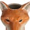 Hello Honey® 11" Orange Hand-Painted Decorative Stoneware Fox Vase